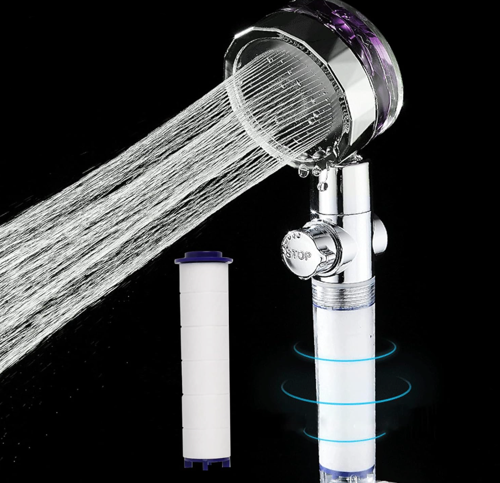 Ducha hélice descalcificadora