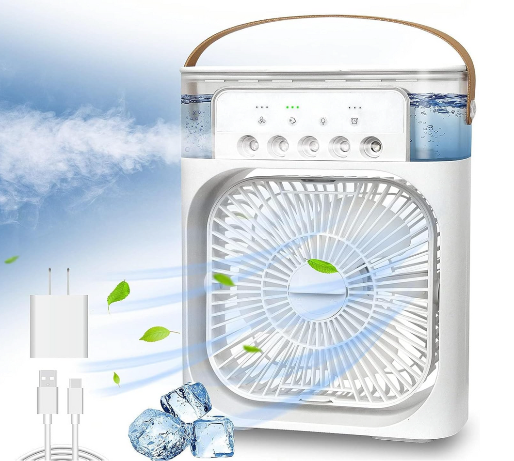 Ventilador Climatizador con pulverizador portátil