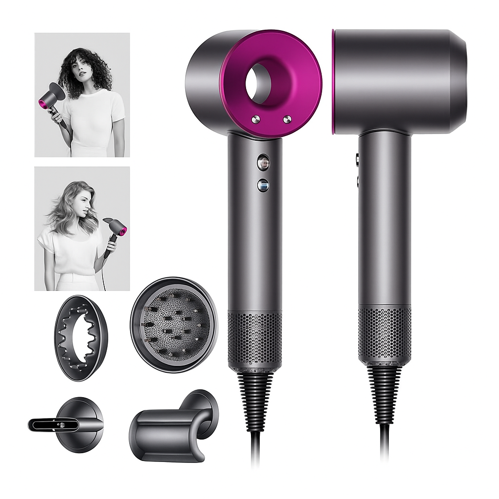 Secador de pelo profesional con cabezales imantados