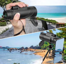 Cargar imagen en el visor de la galería, Telescopio Monocular para móvil 80x100 color Negro
